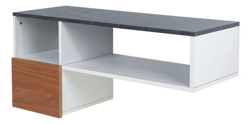 Mesa Flotante Comodin Tv Led Mueble Aéreo 1 Cajon Y Estantes