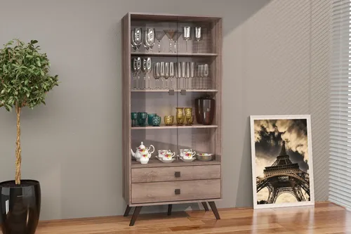 Mueble Organizador Cristalero 2 Ptas, 2 Caj 182 X 70 Rt 3151