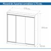 D_941282-MLA86039157489_062025-O.jpg Placard Ropero 3 Puertas Corredizas 1.75- 1.93- 0.52 Dpc 175