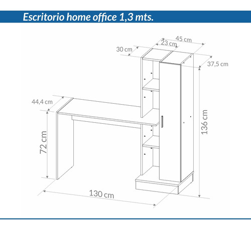 D_942179-MLA85677029190_062025-O.jpg Escritorio Organizador Con Biblioteca 130 X 136 X 45 Oes 110