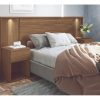 Respaldo De Sommier Queen Con Mesas De Luz Color Jatoba