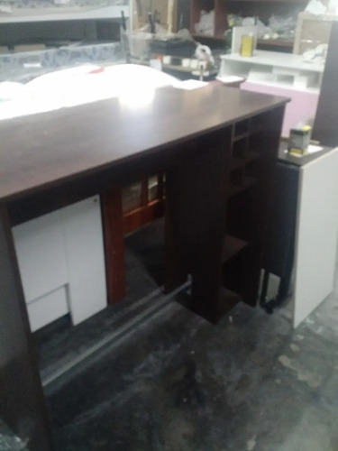 Barra Cocina Desayunador. Melamina. 120 X 102 X 50 Cod. 360