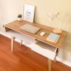 Escritorio Gacela 334020 Madera De 100cm X 75cm X 44.5cm Roble Y Blanco Laqueadas Roble/blanco