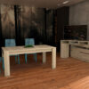 Mesa Cocina Comedor Fija 180 X 90- Patas Melamina. Capri