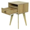 Mesa De Luz 1 Cajon- Estante Con Patas 70- 40-40- Cod. 558