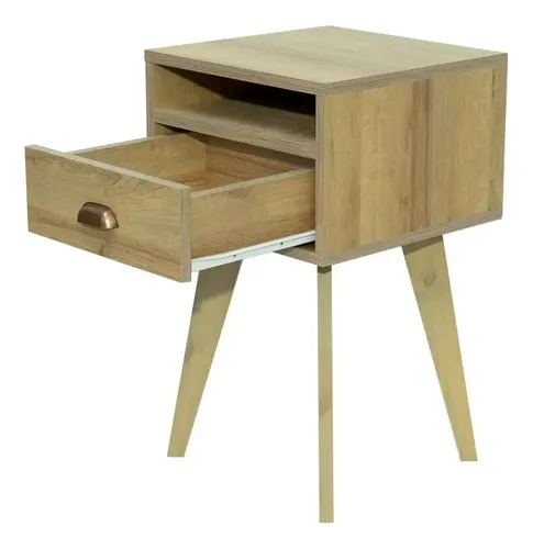 Mesa De Luz 1 Cajon- Estante Con Patas 70- 40-40- Cod. 558