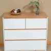 D_946760-MLA70996995846_082023-O.webp Comoda Cajonera 4 Cajones. Paraiso- Blanco 90 X 80-40- Visby