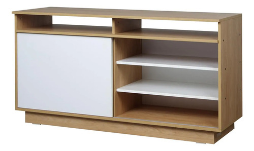 D_948463-MLA79176697981_092024-O.jpg Rack Mesa De Tv Melamina 130 Cm Puerta Corrediza C/ Estantes