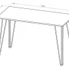 D_949046-MLU76380538920_052024-O.webp Mesa Comedor Living Cocina Rectangular 1,20mt Industrial Atakama Patas Negras Dielfe Negro