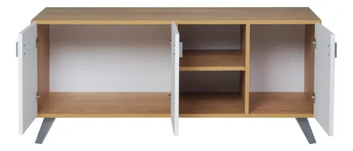 Rack Mesa Para Tv Led Mesina- 2puertas- Estantes- 118 X 52