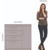 Comoda Chiffonier Cajonera- 4 Cajones 1 Puerta. Lille 1130