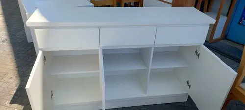 Bahiut Rack Vajillero 3 Caj. 4 Puertas- Mdf- 140 X 90 X 39
