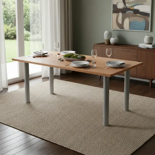 Combo Cocina Comedor Mesa 1.70 X 80+ 6 Sillas De Caño Lisboa