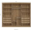 Ropero 6 Puertas De Abrir. Manijas De Madera 6 Cajones N 566