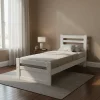 Cama 1 Plaza 0.80 Mts- Pino Lustrado- Cod. 202- Pacifico