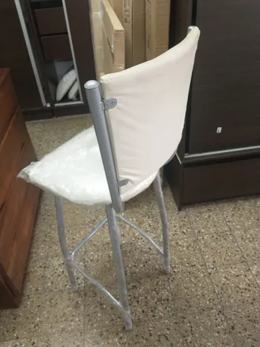Taburete Banqueta Alta. Asiento Y Respaldo Tapizado