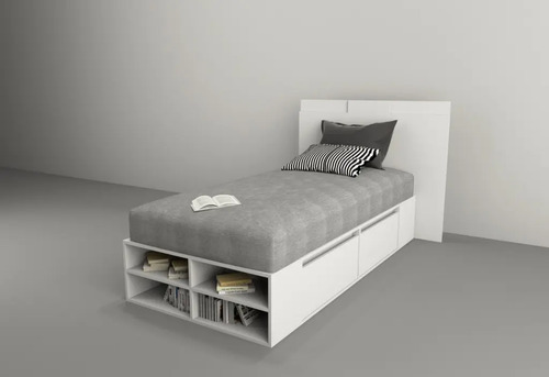 D_953277-MLA45130896298_032021-O.jpg Base Box Para Sommier 1 Plaza- 4 Cajones- Estantes- Cod 6440
