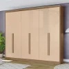 Ropero 6 Puertas De Abrir. Manijas De Madera 6 Cajones N 566
