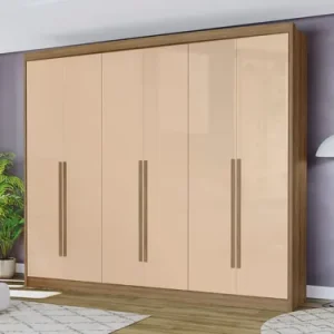 Ropero 6 Puertas De Abrir. Manijas De Madera 6 Cajones N 566