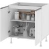 Combo Bajo Mesada + Alacena 1.20 Cm.+ Mesada Acero Inox