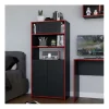D_954434-MLU73883385333_012024-O.webp Armario De 4 Puertas Caemmun Alto Pixel Gamer, Color Negro Y Rojo