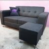 Sillón Living Recto 2 Cuerpos + Cubo- Aixa- Chenille