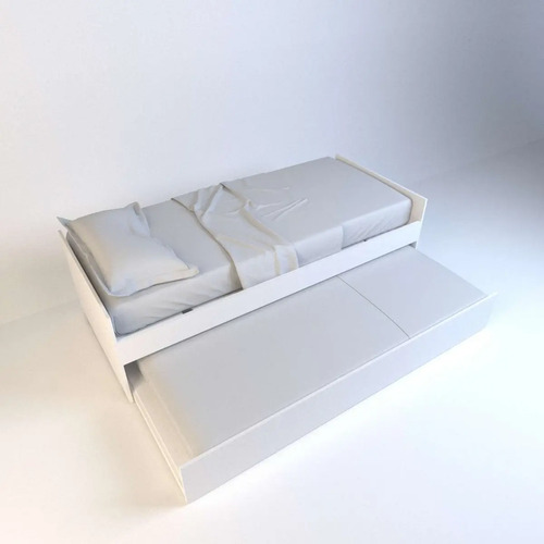 Cama 1 Plaza 0.80 Mts. Con Marinera. Melamina. Dolfin