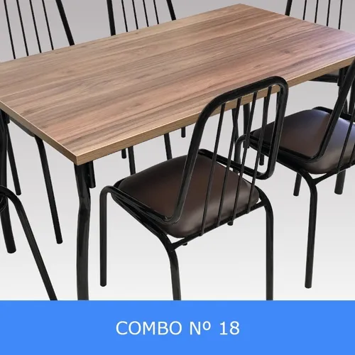 D_956196-MLA31712554032_082019-O.webp Combo Cocina Comedor Mesa Melamina 140 + 6 Sillas Amelia C18