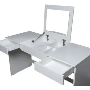 D_957057-MLA95843414307_102025-O.webp Escritorio Con Espejo Maquillador 2 Cajones Ricchezze Mesina Color Blanco