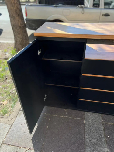 Bahiut Rack Vajillero 2 Puertas 4 Cajones Tapa Paraiso Milan