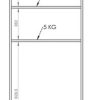 Mueble Para Baño Organizador Sobre Inodoro Mdp Melamina 3 Estantes 2 Puertas Color Blanco Mbc180 Dielfe