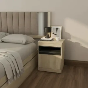 Mesa De Luz Para Sommier Kyomu C/ Secreter Y Cerradura