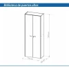 Biblioteca Organizador Oficina 2 Ptas. Estant 76 Cm. Cod 930