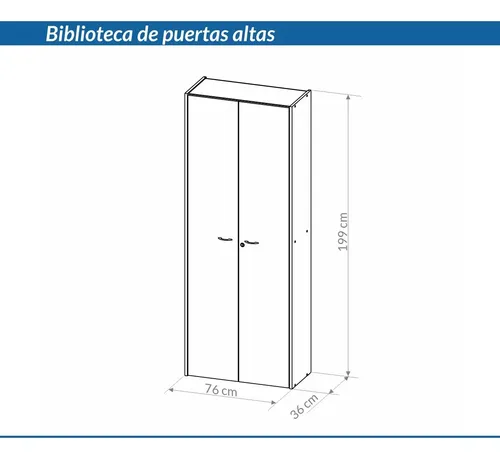 Biblioteca Organizador Oficina 2 Ptas. Estant 76 Cm. Cod 930