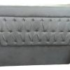 Respaldo P- Sommier Tapizado Capitone 160 X 120- Color Gris