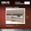 Cama Box 2 Plazas Queen Xl Extensible 140 Cm O 160 Cm Con Cajones Zapateros Baulera Roble Kendal Dormitorio Moderna Guardado Completo Cam160 Dielfe