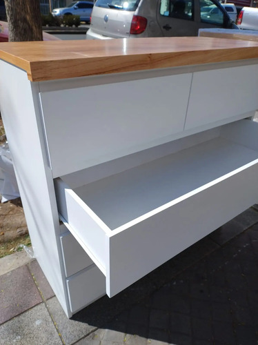 Comoda Chiffonier Cajonera- 5 Cajones- Laqueado Tapa Paraiso