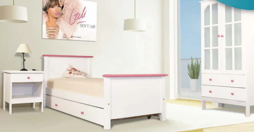 Ropero Placard Infantil 2 Caj. 2 Ptas. Mdf Laqueado- Cod 405