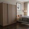 Ropero Placard 3 Puertas, 4 Cajones Nature 182 X 219 X 60
