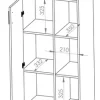 D_964498-MLA82673116400_032025-O.webp Mueble Organizador Alto Para Baño Con 9 Estantes Roble Nebraska Gris