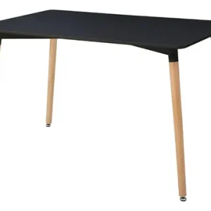 D_964861-MLU74425872524_022024-O.webp Mesa De Comedor Top Living Eames Nórdica De 1.20 Negra Tapa Negro Patas Marrón Claro