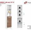 Despensero Organizador 1,80 Mts. 1 Puerta 1 Cajón. Cod 10199
