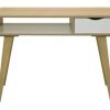 Escritorio Gacela 334020 Madera De 100cm X 75cm X 44.5cm Roble Y Blanco Laqueadas Roble/blanco