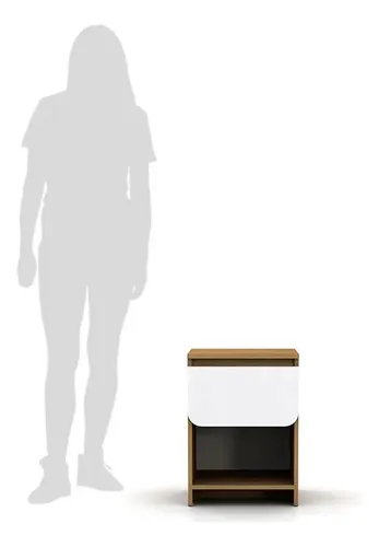 Mesa De Luz Para Sommier 1 Cajon- 1 Estante Cod. 732270