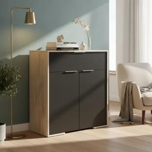 Comoda Chiffonier Duo 1 Cajon 2 Puertas- 90 X 80 X 40 Dld 03