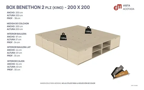 D_967861-MLA95798211344_102025-O.webp Base Box Para Sommier 2.00 X 2.00, Cajones, Zapatero, Baul