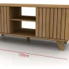 D_968015-MLA93224747906_092025-O.webp Mueble Tv Moderno Escandinavo Rack 2cajones Estantes 120x54 Color Roble Miel