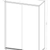 Ropero Placard Organizador- 2 Ptas Corred. 2 Caj. Pe-135