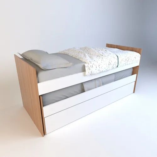 Cama Nido Bicama 1 Plaza 0,80 Mts. Con Carro Cama. Cod. 6457
