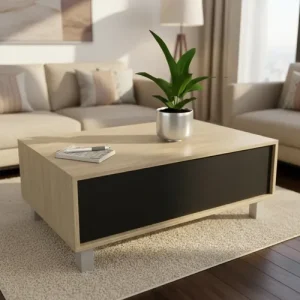 D_969910-MLA94079779847_102025-O.webp Mesa Ratona Rectangular Con Cajon Living Melamina Color Olmo Negro